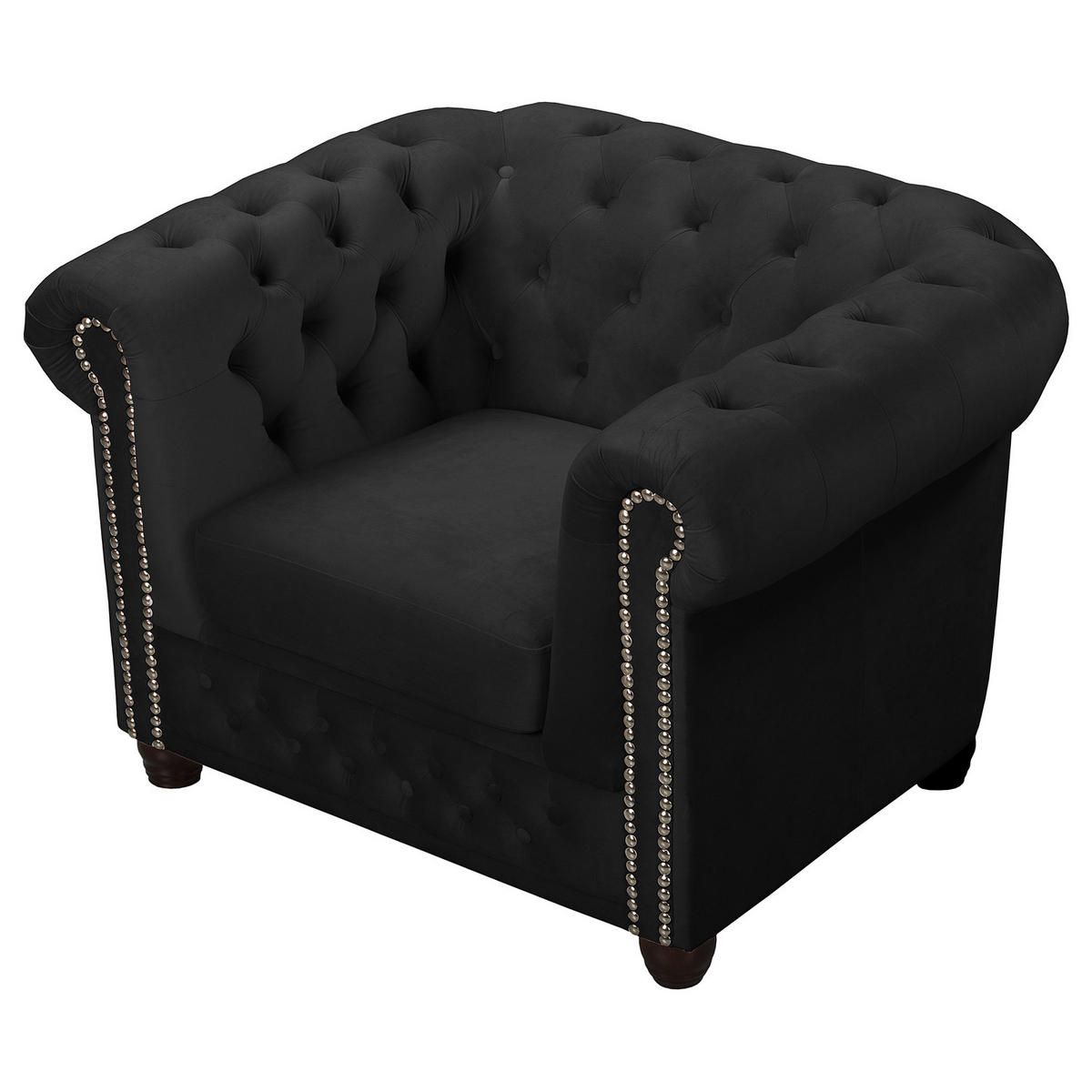 SESSEL - Buchefarben/Schwarz, Buchenholz/Textil (104/72/86cm) - home24