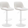 BARHOCKER 2er Set Stoff creme - Creme/Weiß, Textil/Metall (42/86/46cm) - CLP