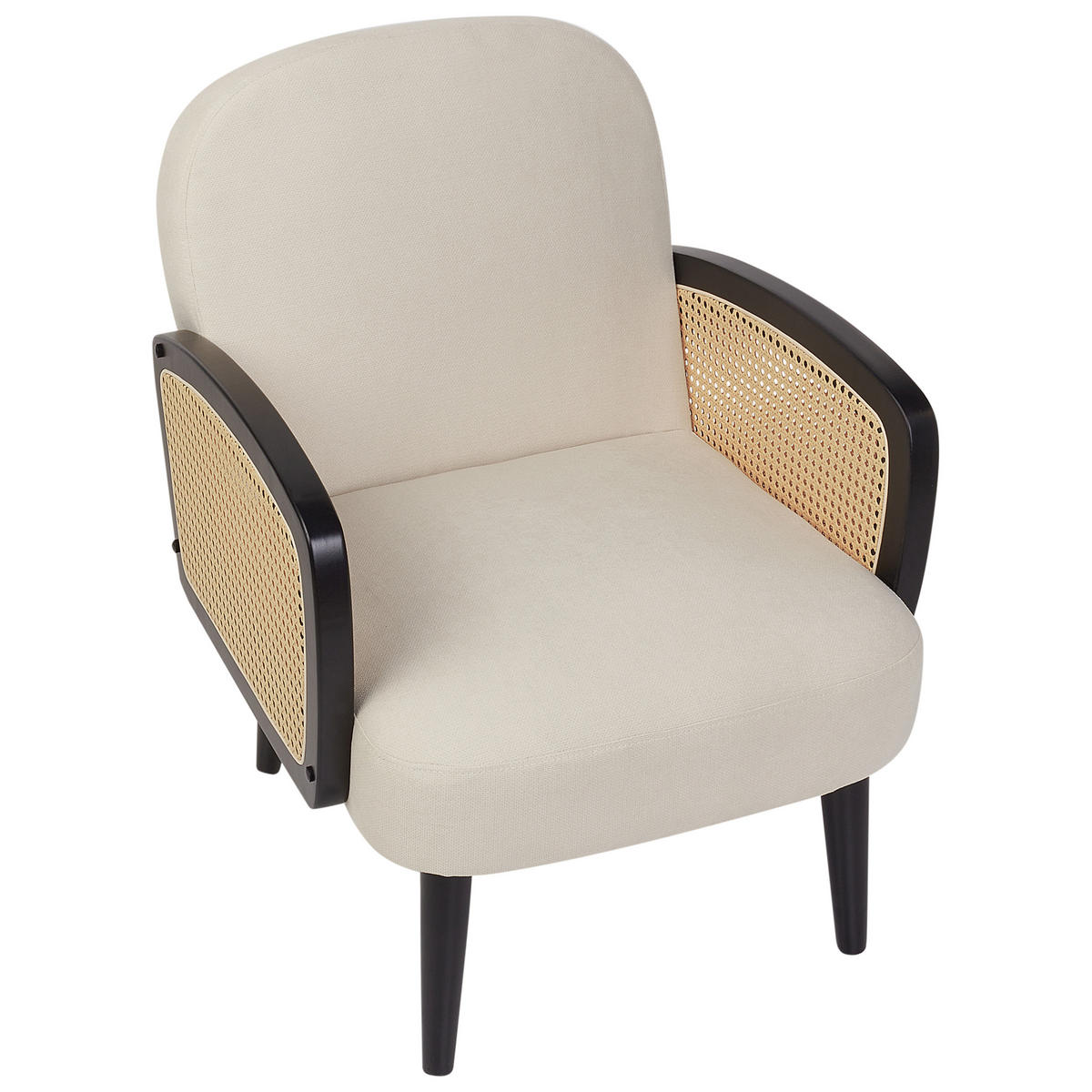 SESSEL Schwarz Dvenberg - Hellbraun/Beige, Textil (61/78/73cm) - Beliani
