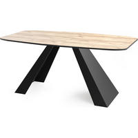 ESSTISCH Monte rechteckig ausziehbar, Craft Eiche 160-200/80/76 cm - Eiche Wotan/Schwarz, Holzwerkstoff/Metall (160/80/76cm) - WFL GROUP