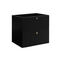 WASCHBECKENUNTERSCHRANK BELLO geriffelt Schwarz matt 60/57/46 cm - Schwarz, Holzwerkstoff/Metall (60.2/57/46cm) - Rodan