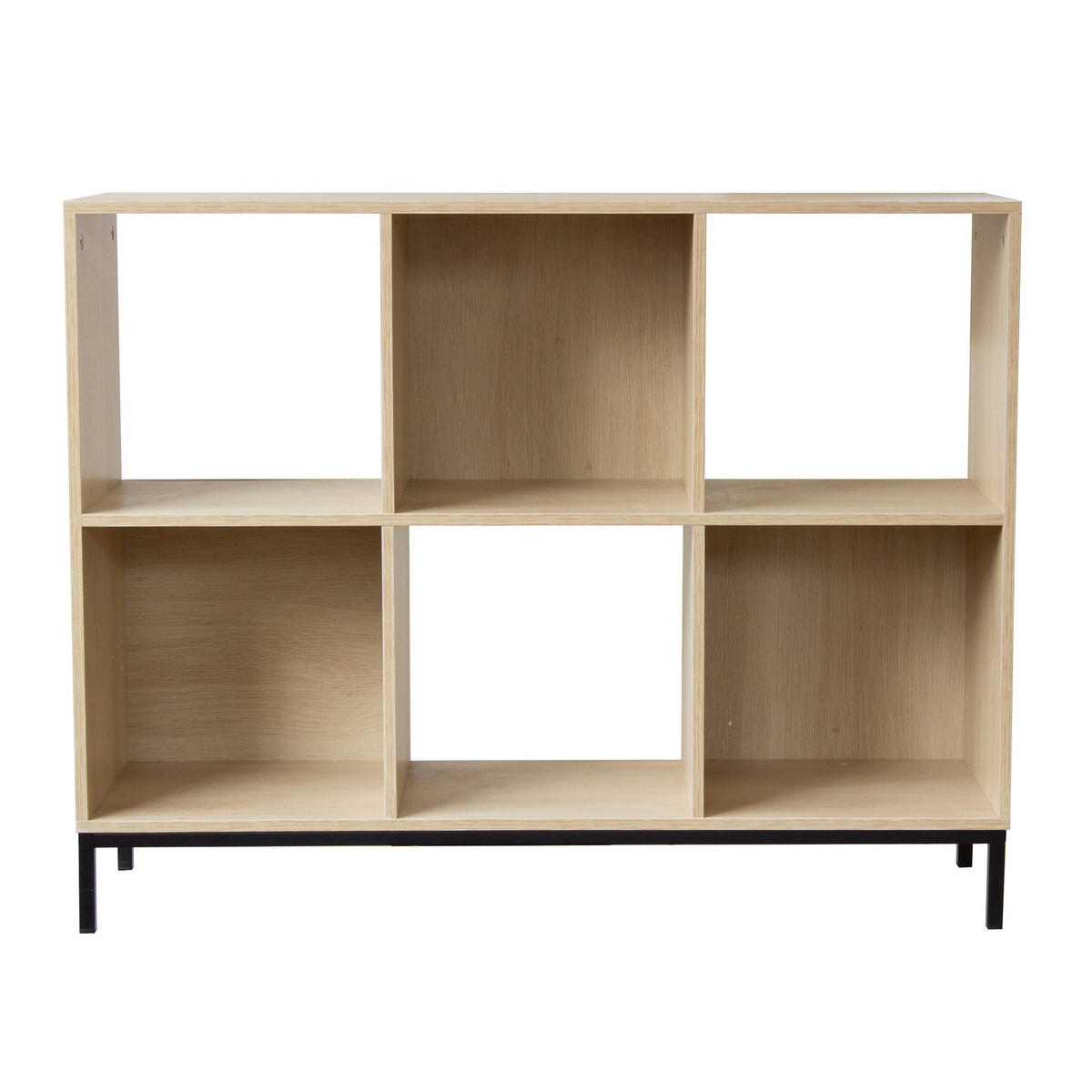 REGAL mit 6 Fächern und metallbeinen - Apfelbaumfarben, Holzwerkstoff (29.8/72.6/93.5cm) - Calicosy