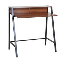 SEKRETÄR SCHREIBTISCH Schwarz und Walnussfarben mit Ablage 84/45/85 cm - Braun, Holzwerkstoff (45/84/85cm) - PANGIVO