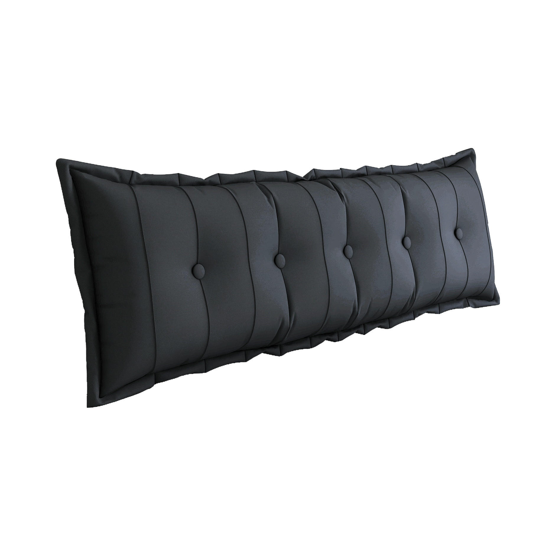 RÜCKENKISSEN Plüsch Schwarz 160 cm - Schwarz, Textil (50/160cm) - Vercart