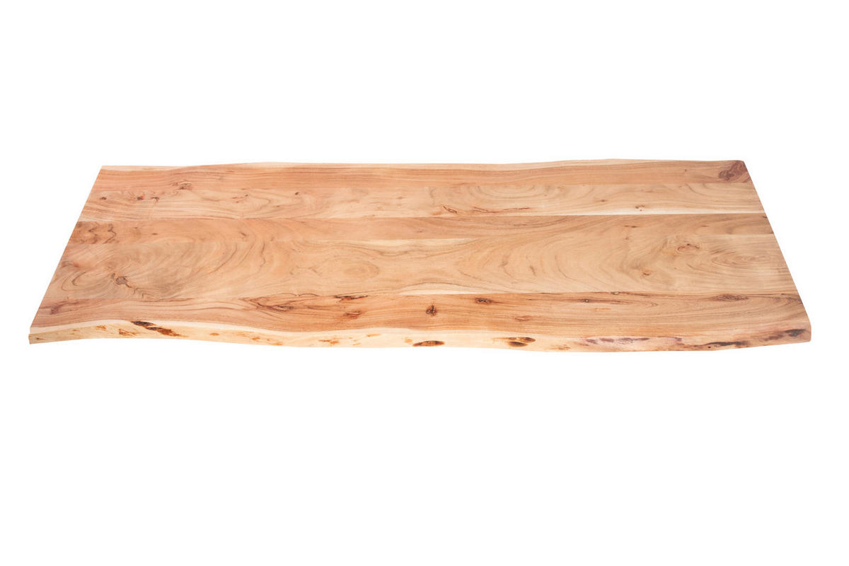 TISCHPLATTE CURT - Beige/Naturfarben, Akazienholz/Holz (60/160/3cm) - SAM