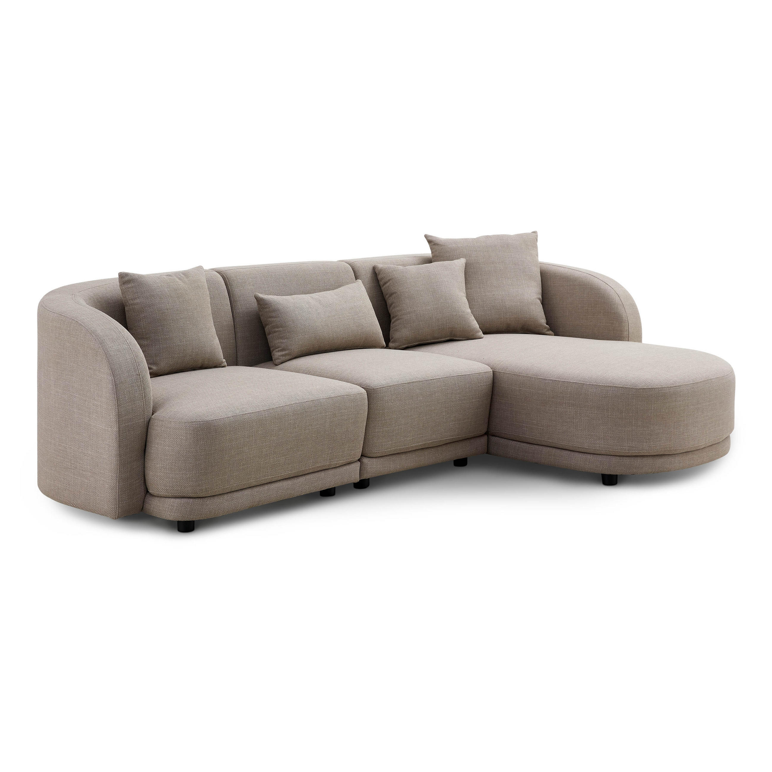 Massivmoebel24 Ecksofa Beige 260x165 cm