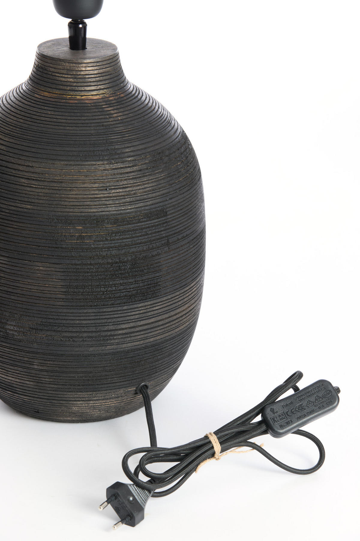 LAMPENFUSS Khomai Braun Ø22/39 cm - Braun, Holz (22/22/39cm) - Light & Living