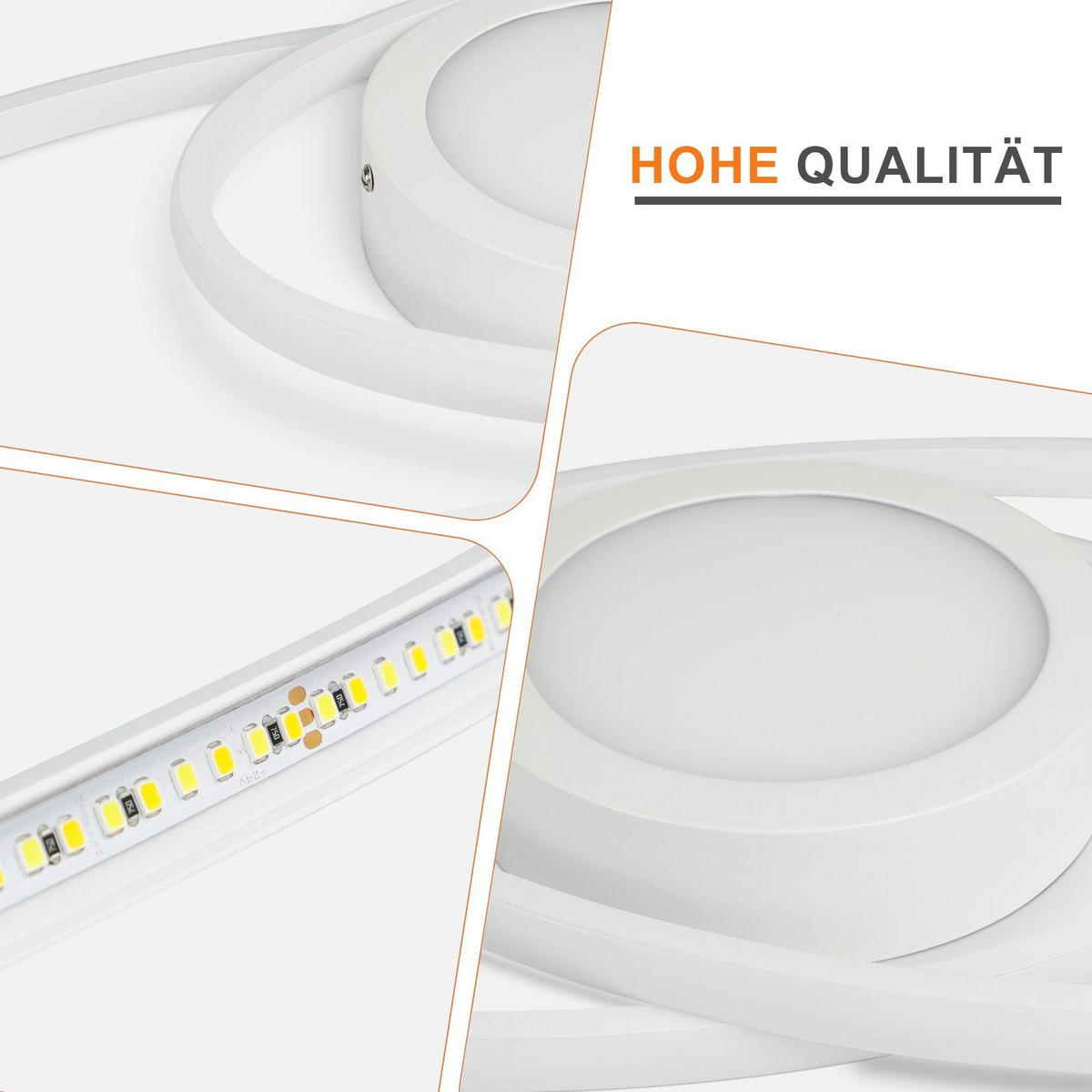 LED-DECKENLEUCHTE Einäugig 57/23/4 cm - Weiß, Metall (57/23/4cm) - Nettlife