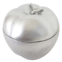 SCHMUCKDOSE APFEL Silber - Silberfarben, Stein (19/21/19cm) - MCW