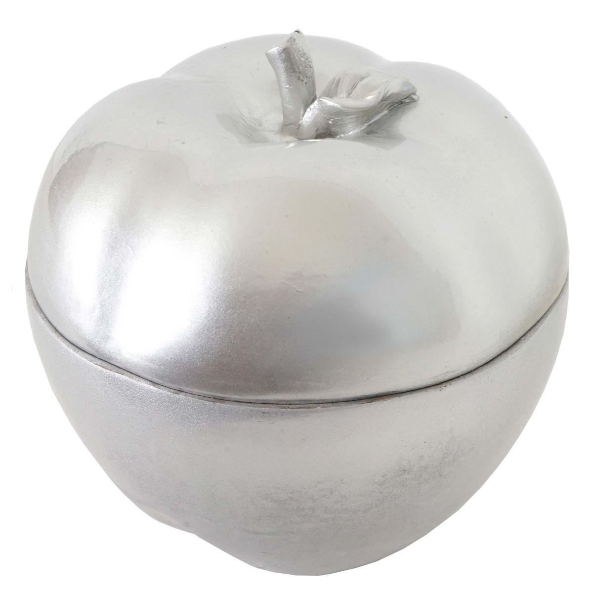 SCHMUCKDOSE APFEL Silber - Silberfarben, Stein (19/21/19cm) - MCW