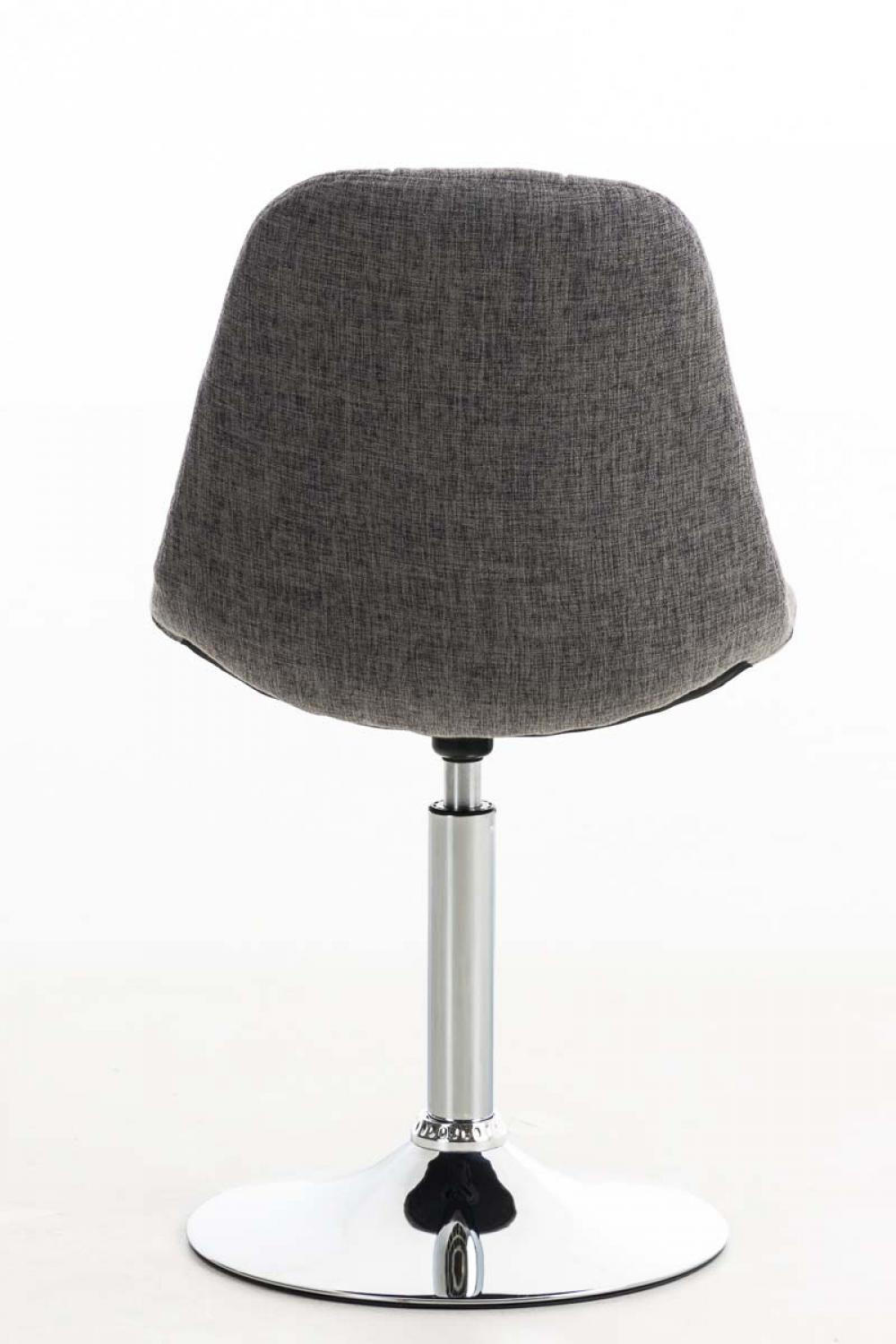 DREHSTUHL Stoff hellgrau - Chromfarben/Hellgrau, Textil/Metall (48/84/52cm) - CLP