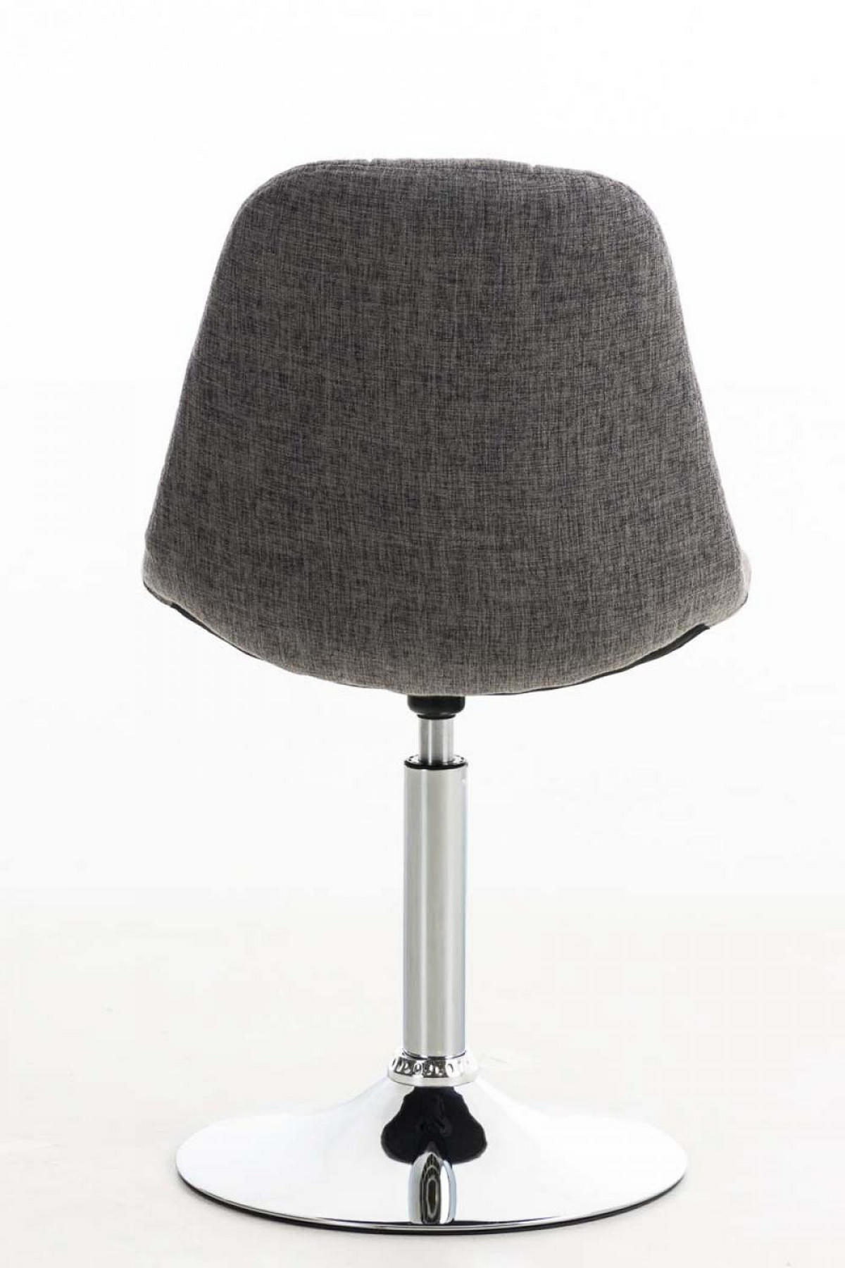 DREHSTUHL Stoff hellgrau - Chromfarben/Hellgrau, Textil/Metall (48/84/52cm) - CLP