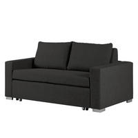 SCHLAFSOFA - Silberfarben/Schwarz, Textil (153/90/90cm) - home24
