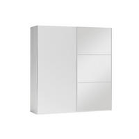 KLEIDERSCHRANK Govi 120 Weiß, zweitüriger Schiebeschrank mit Spiegel - Weiß, Holzwerkstoff (122/215/65cm) - Bettso