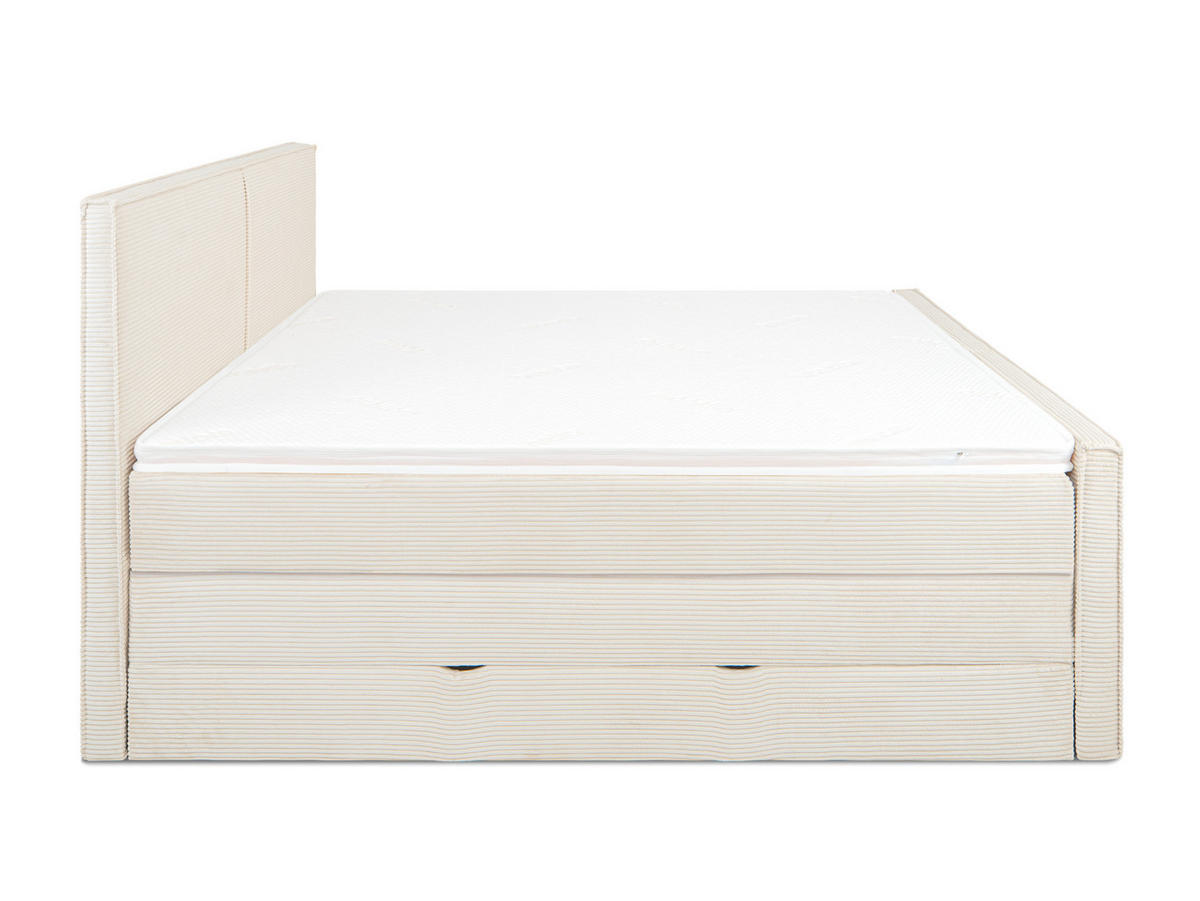 BOXSPRIGBETT Buffalo Beige 180/200 cm H3/H4 Cord - Beige, Textil (180/200cm) - wonello