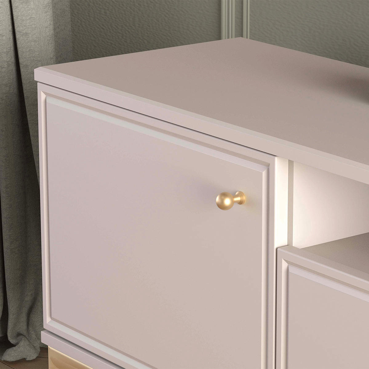 TV OMARICA Sélène Kašmir - kašmir, leseni material (180/53/34cm) - Petits-meubles