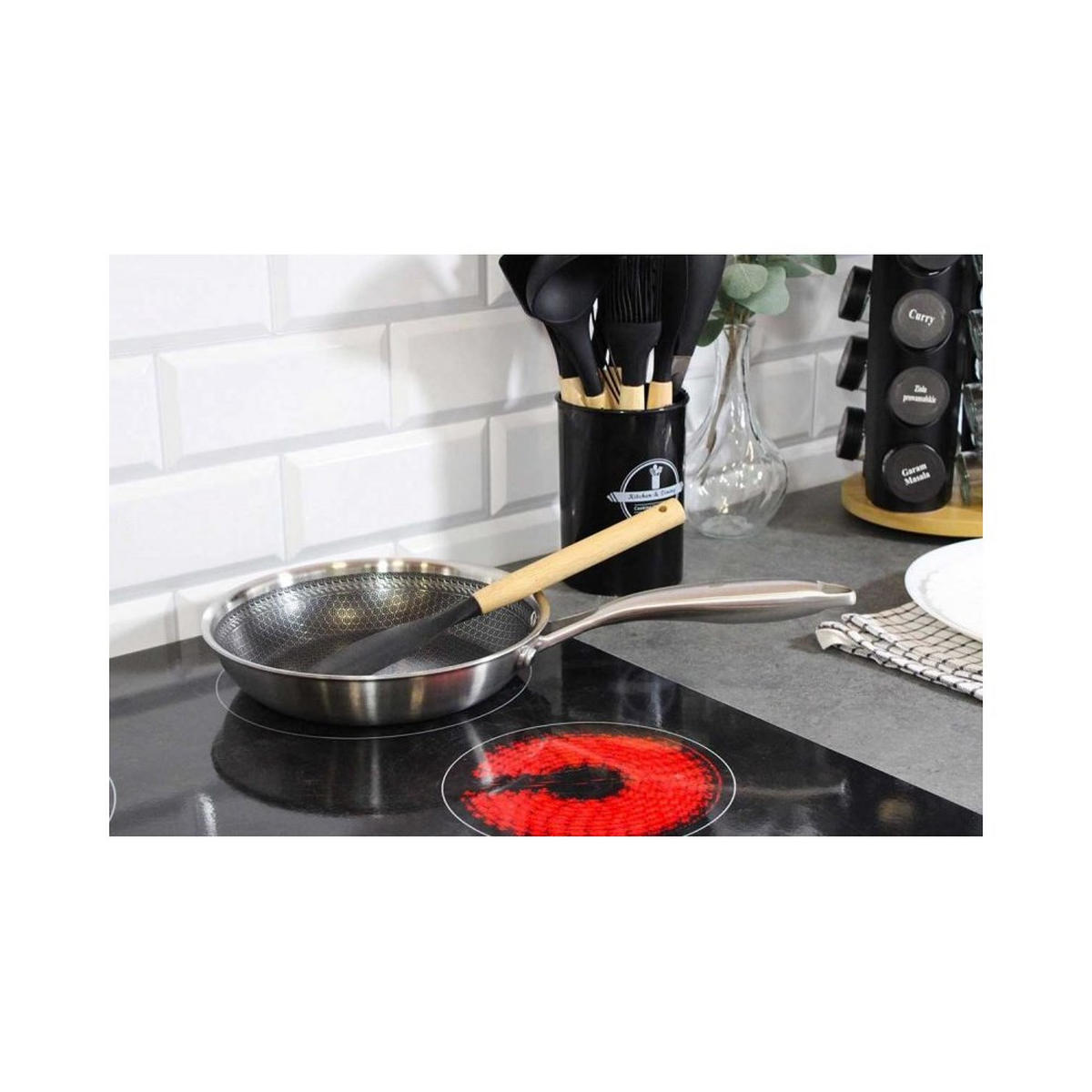 PFANNE Silber 50/28/5.5 cm 67593 - Silberfarben, Metall (28cm) - Brunbeste