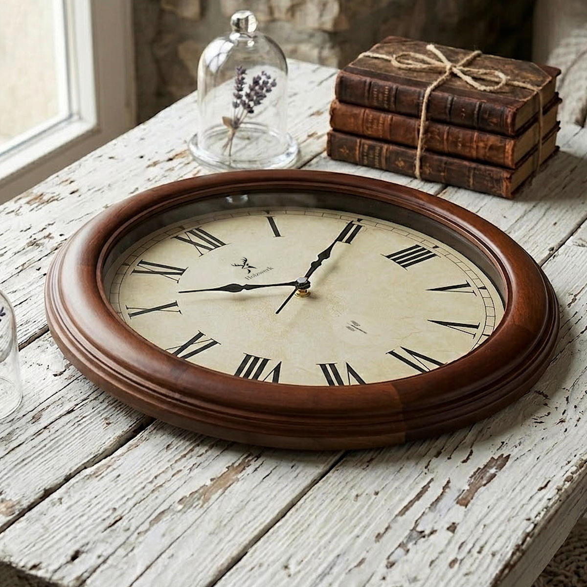 WANDUHR Holz Designer VELBURG (FUNK) Loft Wand Uhr, braun - Braun, Glas/Holz (35/35/5.5cm) - Holzwerk