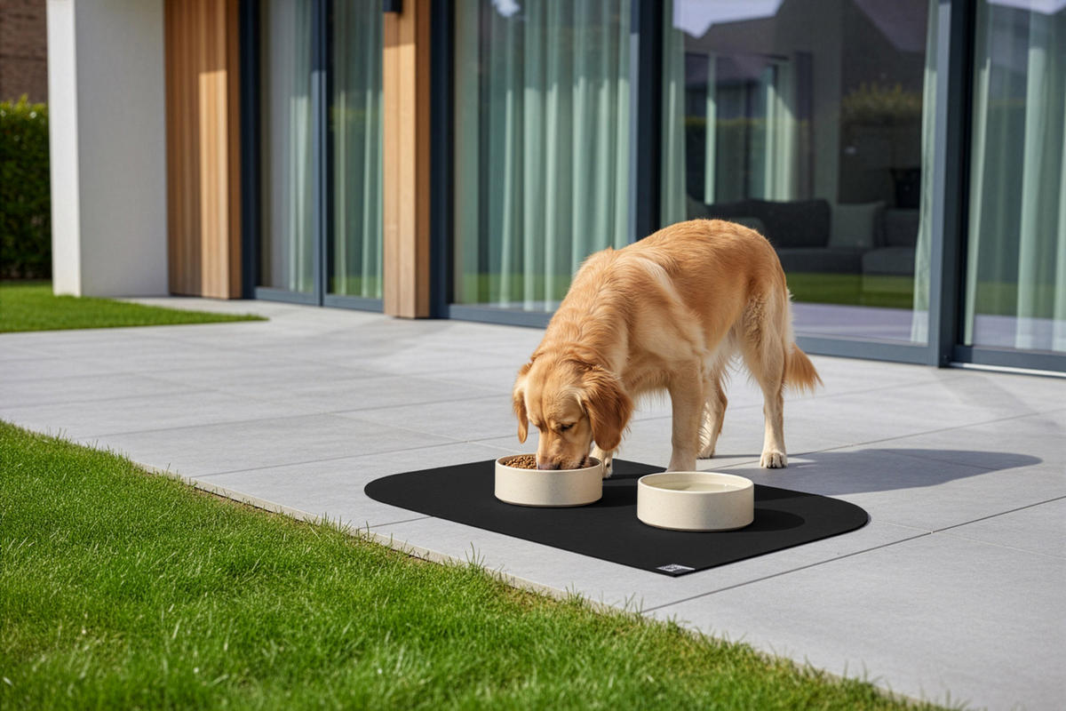 NAPFUNTERLAGE, Öko-Tex, Blattform Schwarz 60 x 90 cm - Schwarz, Textil (90/60cm) - SANOZOO