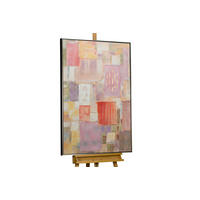 ACRYLBILD HANDGEMALT Orange 83/123 cm - Pink/Beige, Textil (83/123cm) - KUNSTLOFT