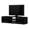 TV-LOWBOARD 140 Soho S04 - Silberfarben/Schwarz, Holzwerkstoff/Kunststoff (140/37/43cm) - MIRJAN24