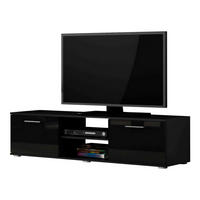 TV-LOWBOARD 140 Soho S04 - Silberfarben/Schwarz, Holzwerkstoff/Kunststoff (140/37/43cm) - MIRJAN24