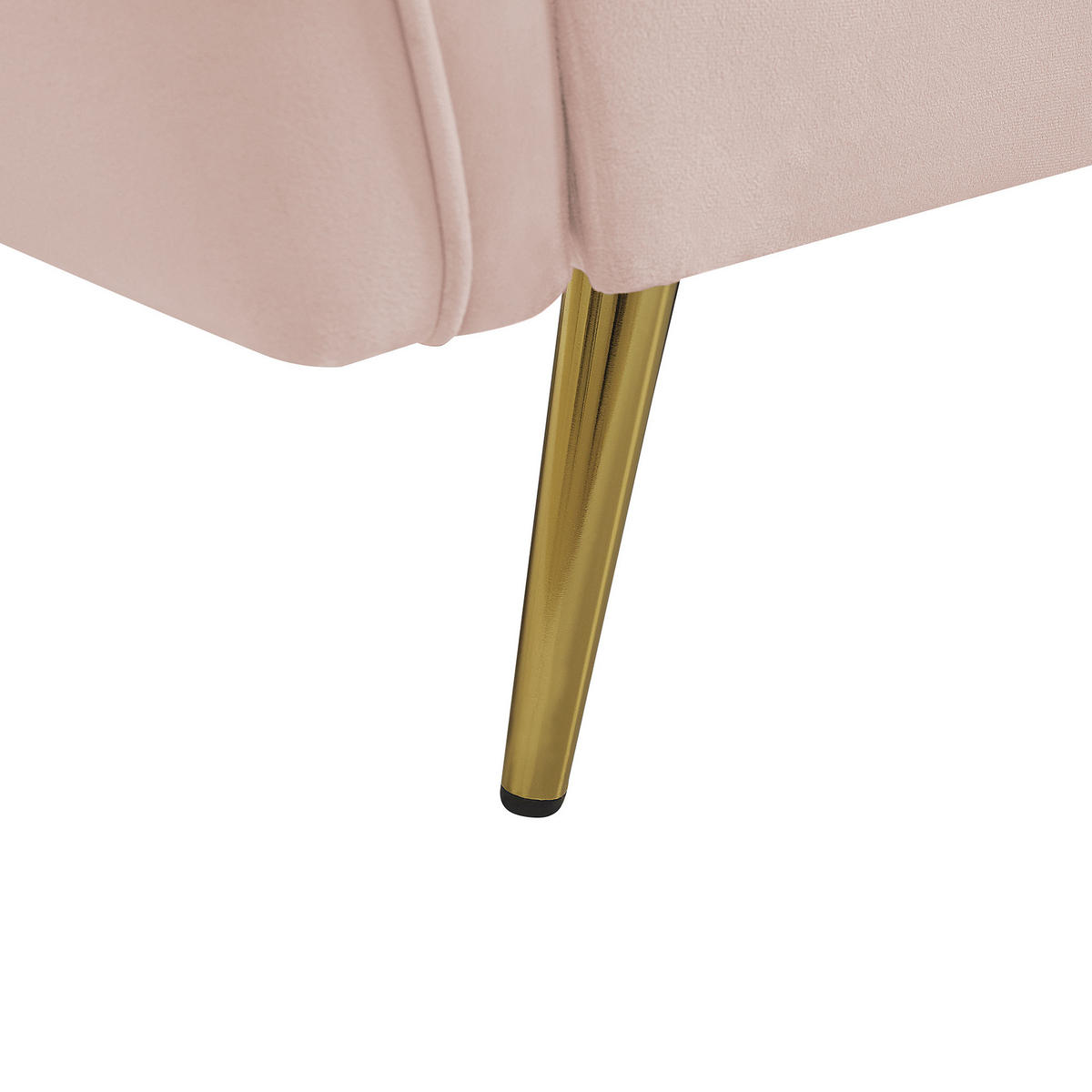 3-SITZER-SOFA Samtstoff Pastellrosa Frederica - Rosa, Textil (200/77/80cm) - Beliani