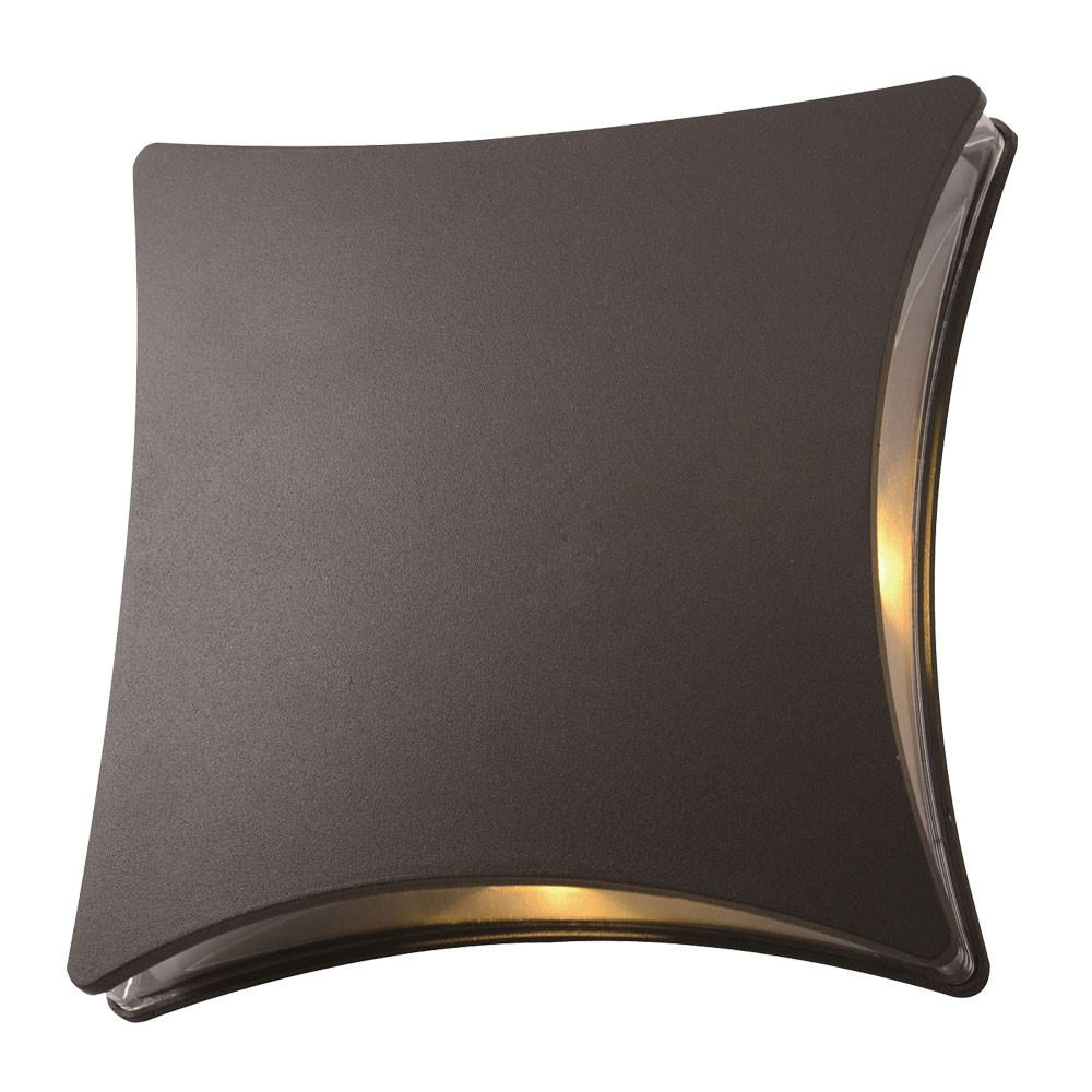 LED AUSSEN-WANDLEUCHTE Aludruckguss Schwarz - Schwarz, Metall (20.5/20.5/7.4cm)