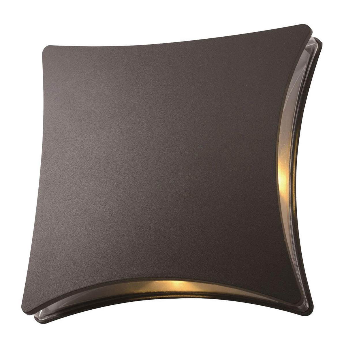 LED AUSSEN-WANDLEUCHTE Aludruckguss Schwarz - Schwarz, Metall (20.5/20.5/7.4cm)