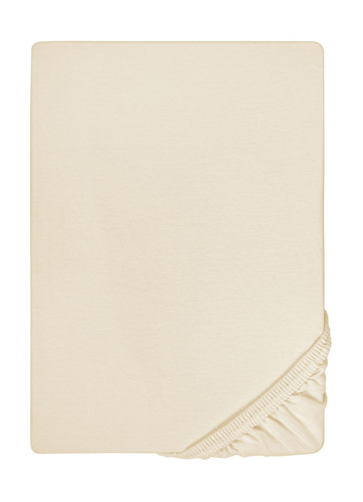 SPANNBETTTUCH Jersey kitt, 120x200 cm - 130x220 cm - Beige, Textil (130/220cm) - biberna