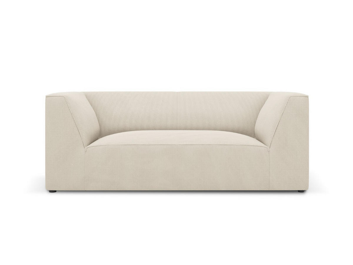 SOFA Ruby aus Cord leichtes beige 2 Sitzplätze - Creme, Textil (93/69/174cm) - Micadoni