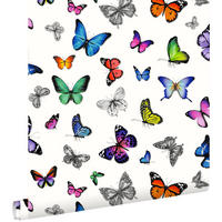 TAPETE Schmetterlinge 53 cm x 10.05 m - Orange, Papier (53/0.1cm) - ESTAhome