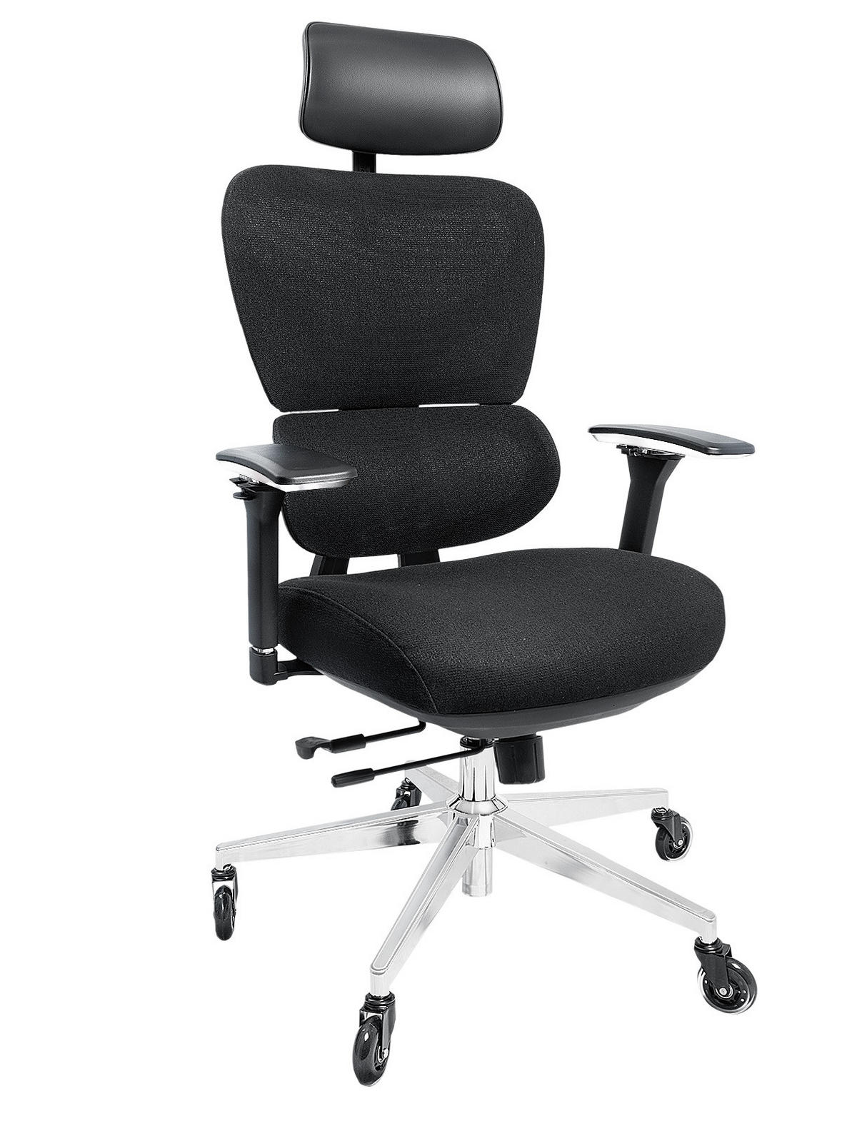 BÜROSTUHL ProSeat Schwarz - Silberfarben/Schwarz, Kunststoff/Textil (70/145/70cm) - Clouvou