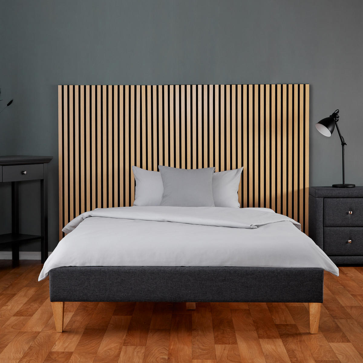 POLSTERBETT mit Stauraum 140/200 cm in Grau - Grau, Textil (140/200cm) - Homestyle4u
