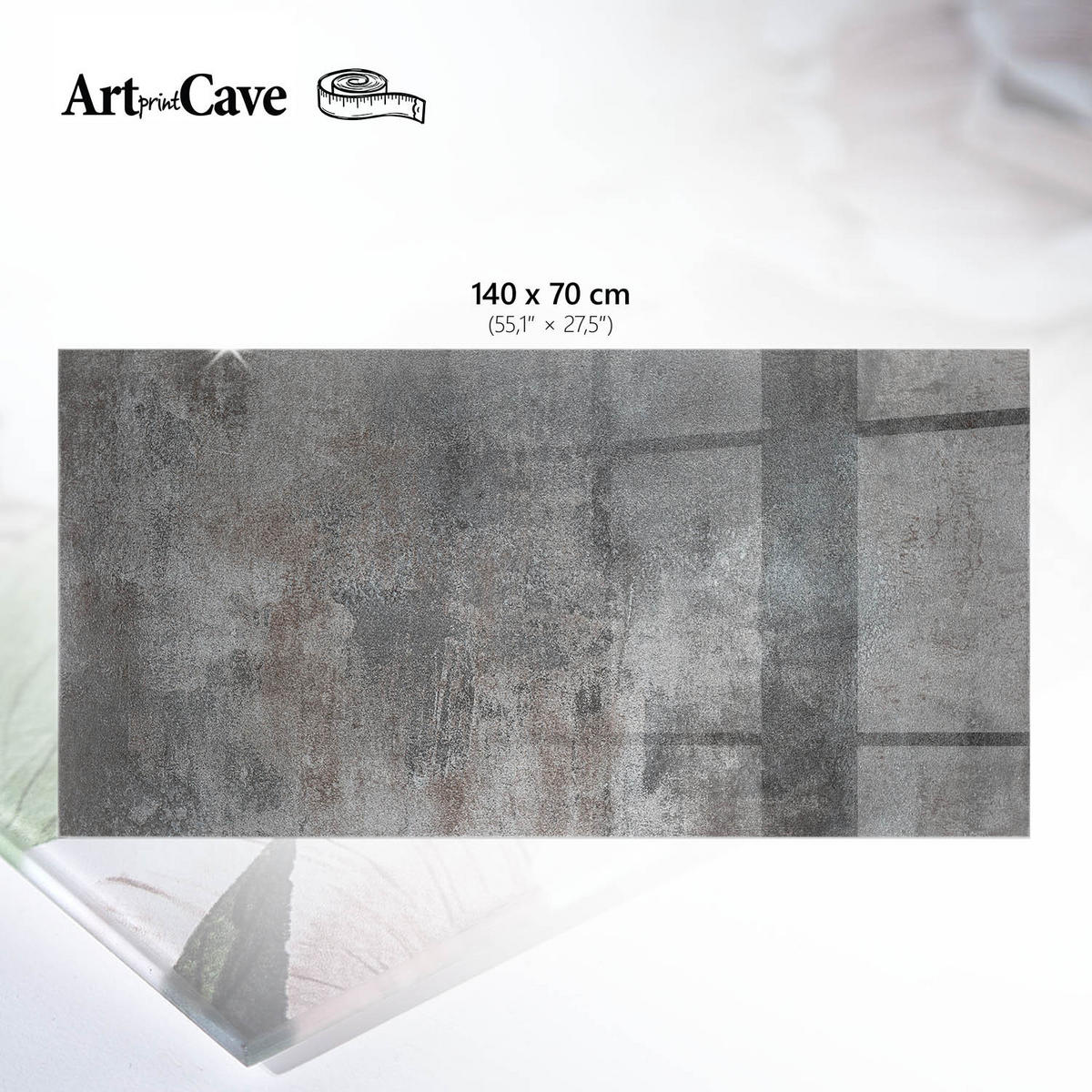 TISCHPLATTE 140x70 cm – Industrielle Eleganz - Braun, Glas (140/70/0.4cm) - Wallfluent