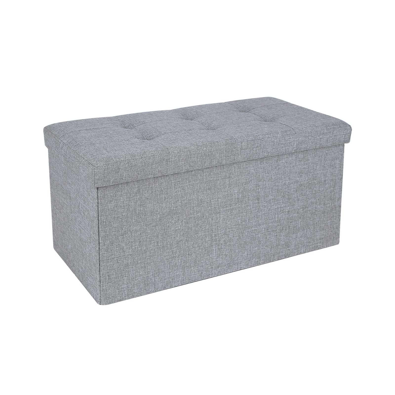 SITZBANK MIT STAURAUM - Hellgrau, Holzwerkstoff (38/38/76cm) - Hansiro