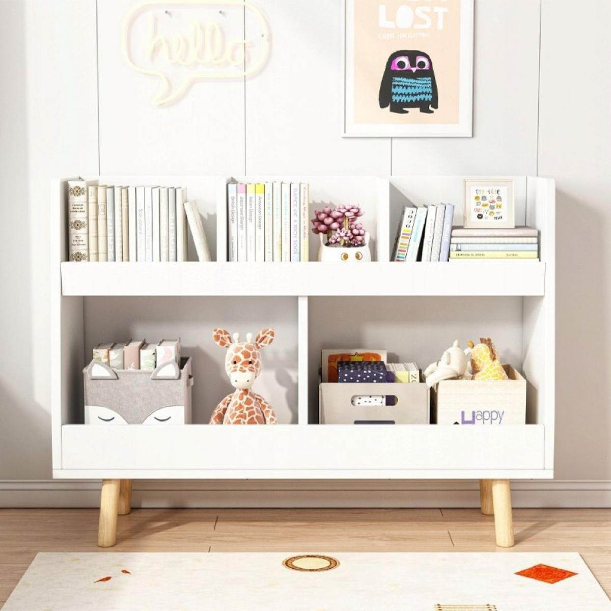 BÜCHERREGAL, weiß 60/25/80 cm - Weiß, Holzwerkstoff (60/80/25cm)