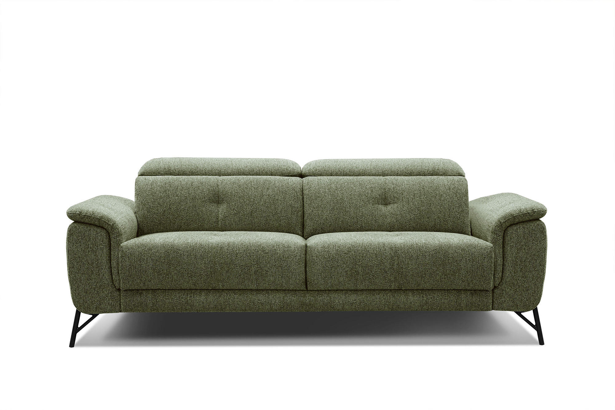 SOFA AVENA 3-Sitzer, olivgrün - Olivgrün, Holzwerkstoff/Textil (204/80/108cm) - Courtois Laville