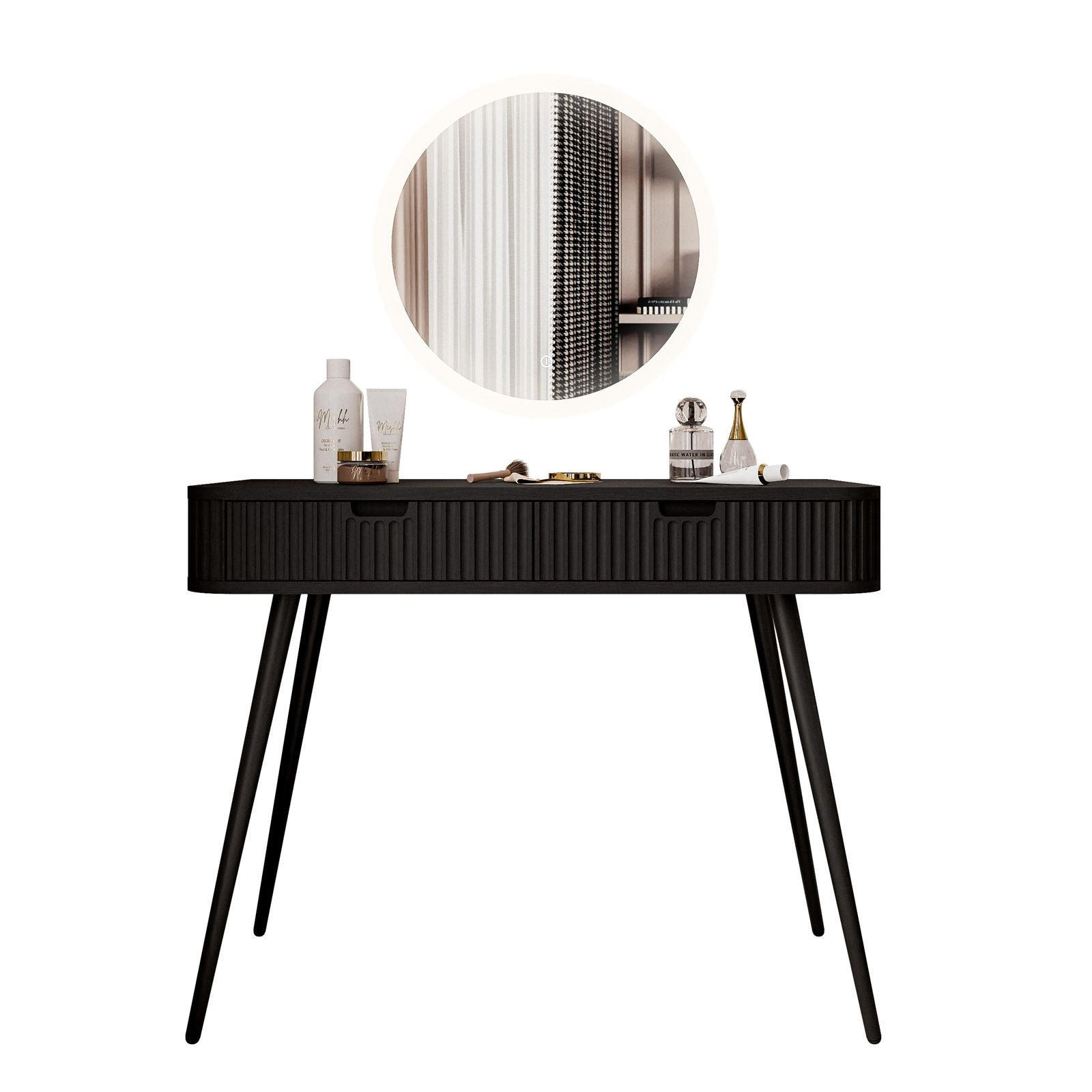 Lookway Schminktisch Schwarz 103x80x49 cm