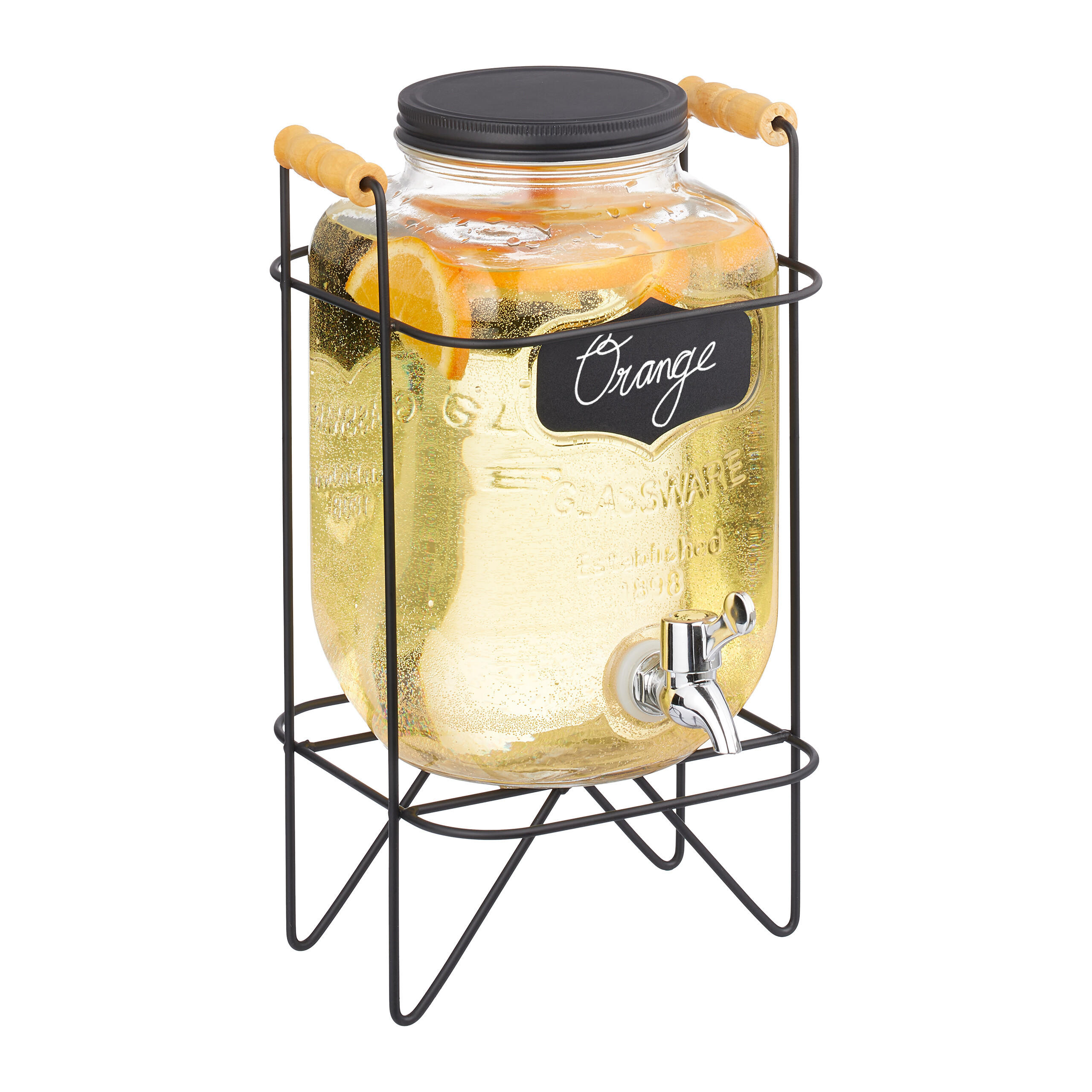 GETRÄNKESPENDER - Transparent, Glas/Kunststoff (4L) - Relaxdays
