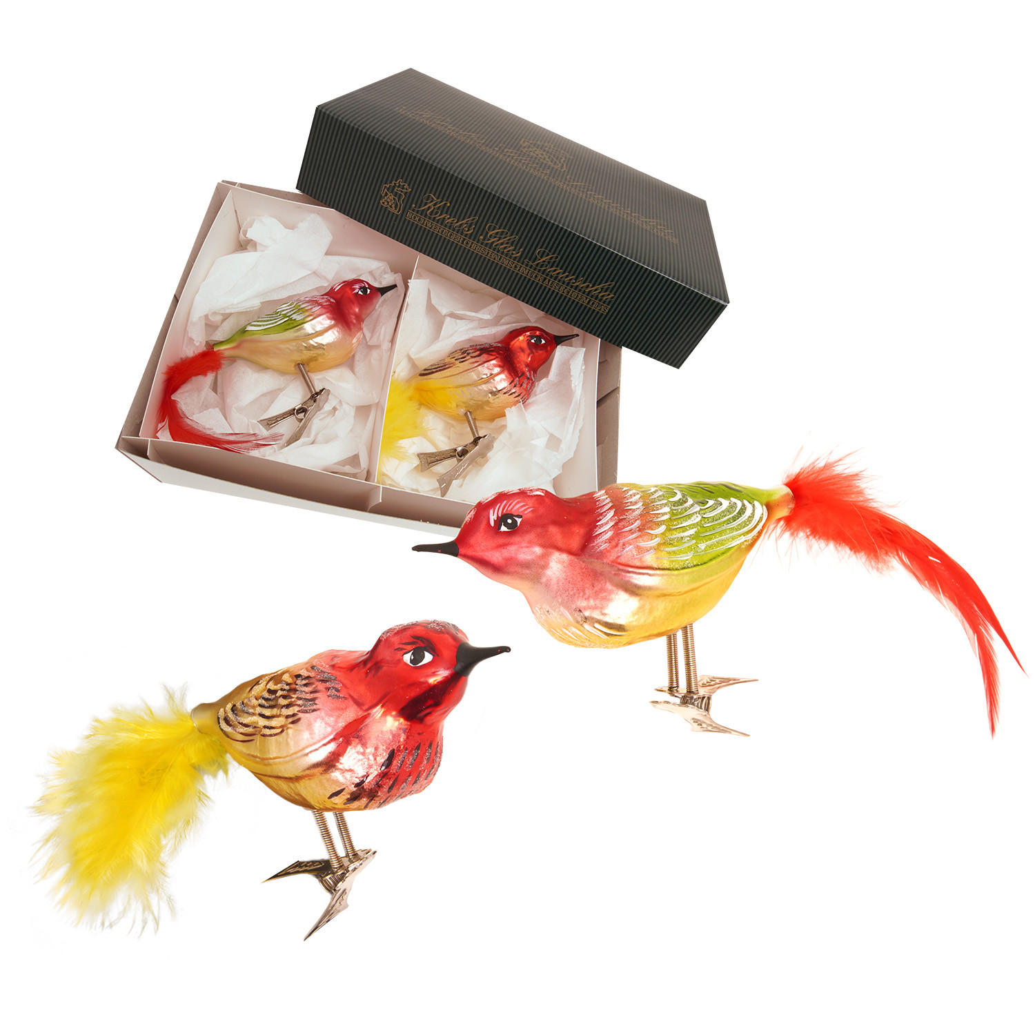 Krebs Glas Lauscha Christbaumschmuck Mehrfarbig 4x4x10 cm