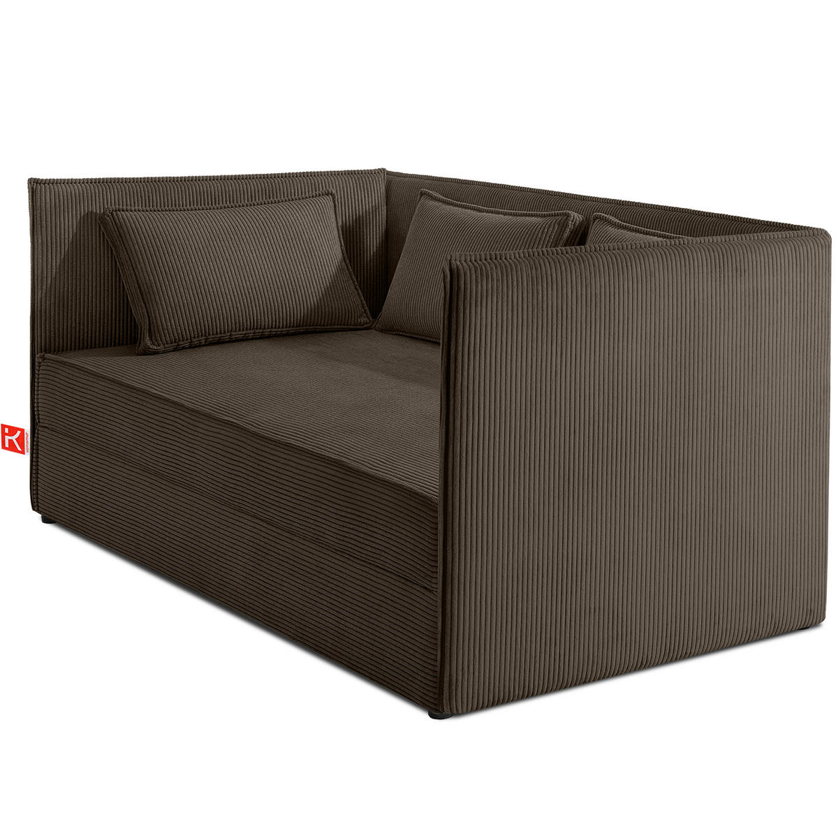 JUGENDBETT ROTI Einzelbett mit Bettkasten, 90x200cm, Bett mit Bonellmatratze, mit Rückenlehne - Schwarz/Braun, Holz/Holzwerkstoff (92/200cm) - KONSIMO®