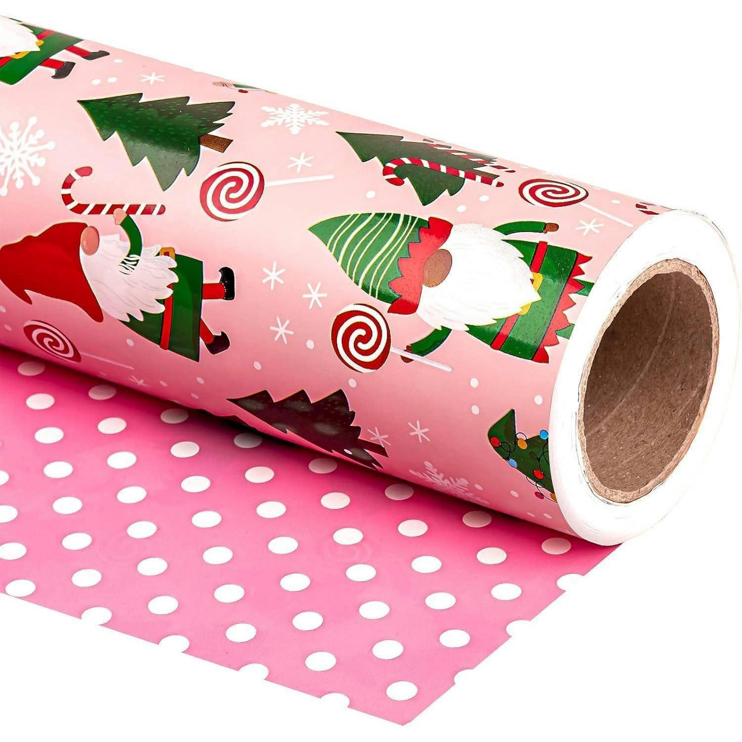 GESCHENKPAPIER Mini-Rolle 43,2 cm x 10 m Wendbar Weihnachtsmotiv - Multicolor, Papier (4/44/4cm)