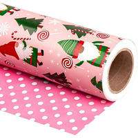 GESCHENKPAPIER Mini-Rolle 43,2 cm x 10 m Wendbar Weihnachtsmotiv - Multicolor, Papier (4/44/4cm)
