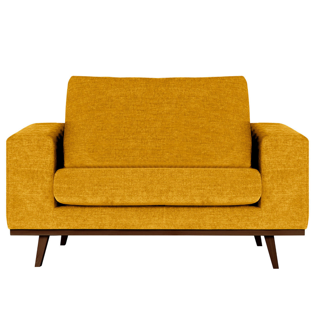 SESSEL - Gelb/Buchefarben, Holz/Buchenholz (122/81/88cm) - home24