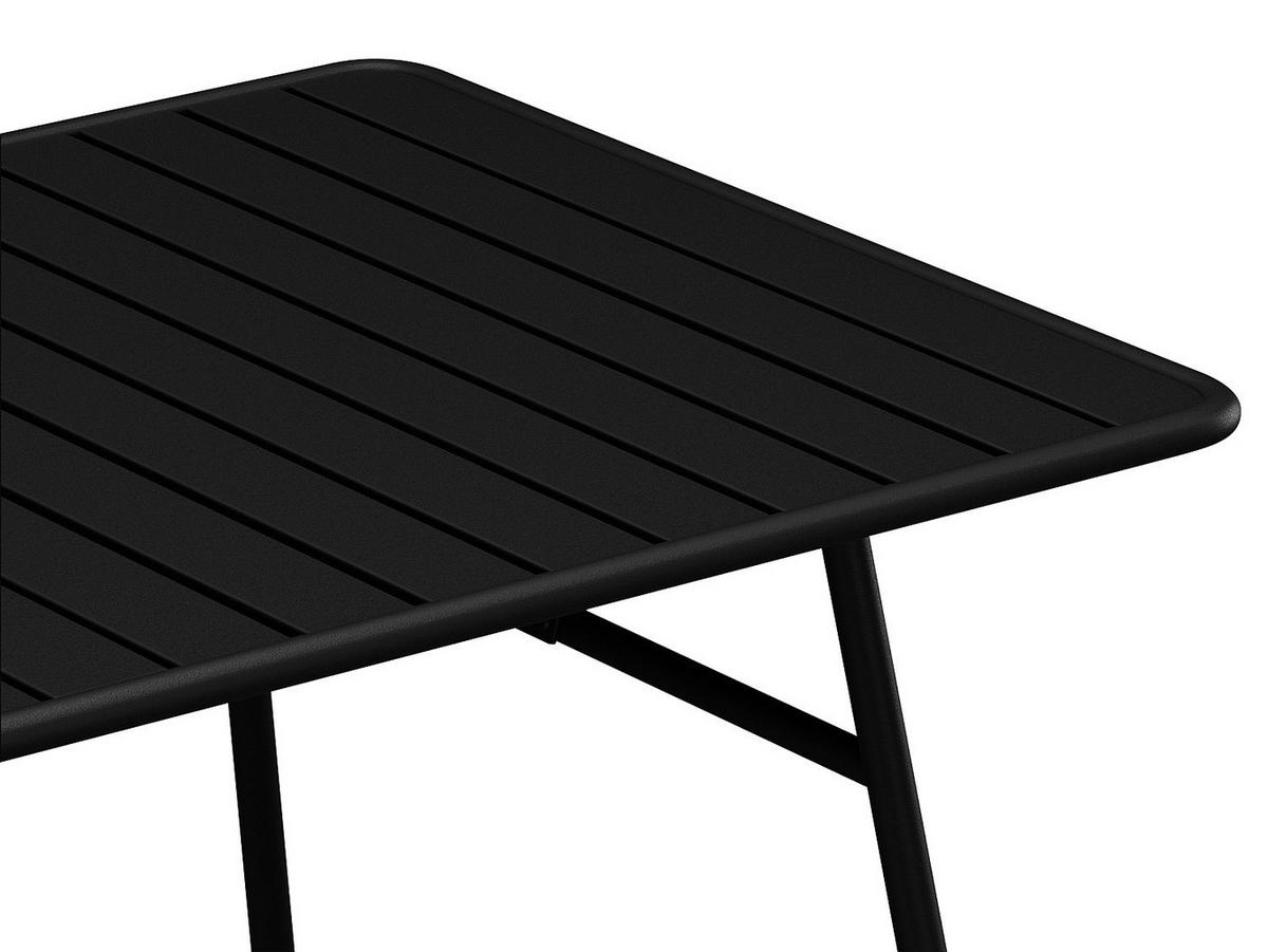 GARTENTISCH - L. 160 cm - Metall - Schwarz - MIRMANDE von MYLIA - Schwarz, Metall (80/160/74.5cm) - Vente-Unique