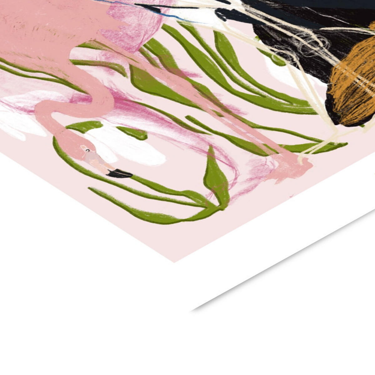 POSTER mit Rahmen Jenny Liz Rome - Collage of Animals - Eichefarben/Multicolor, Holz/Papier (30/40cm) - Poster&Frame