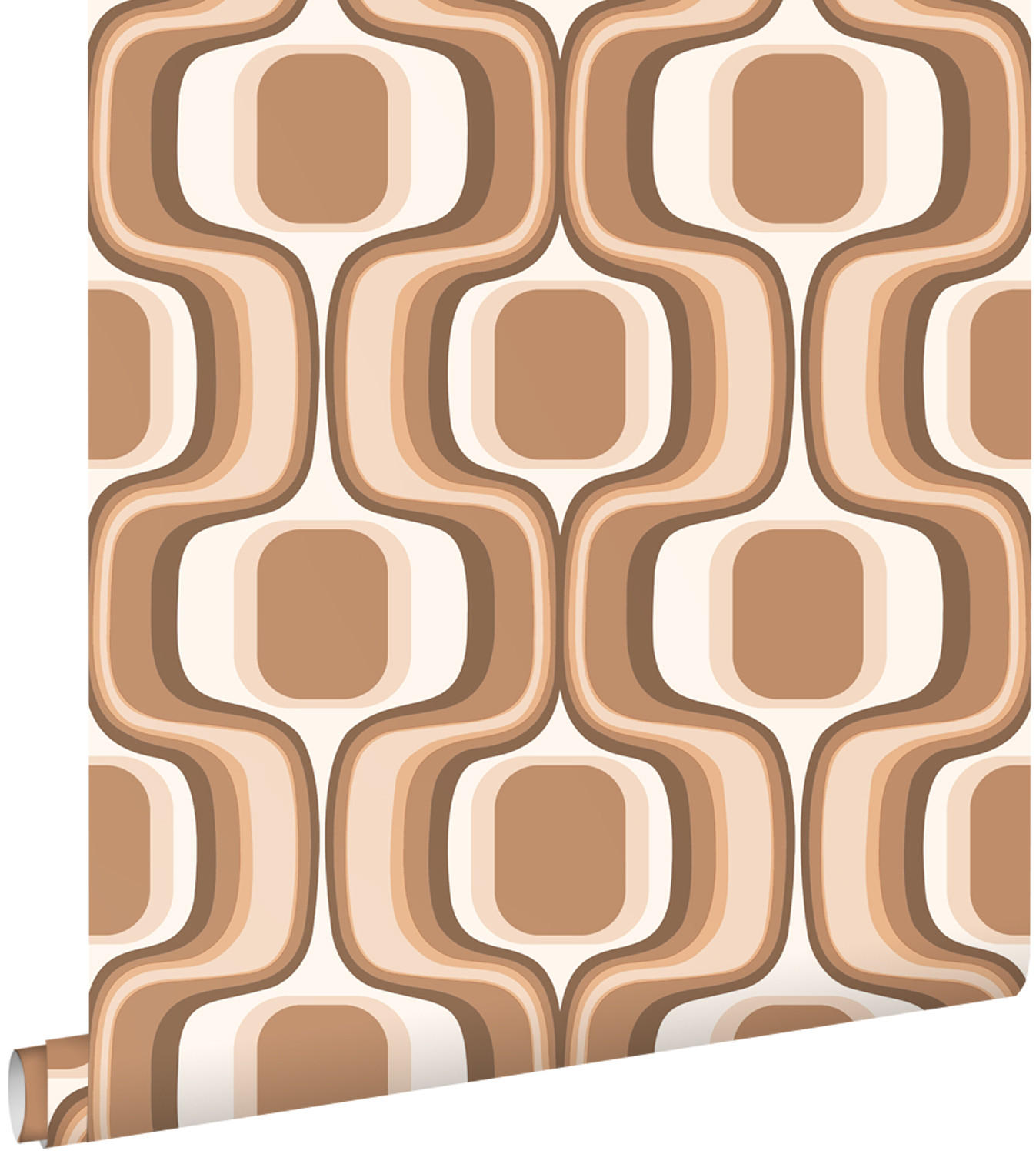 TAPETE Retro-Ornamente 50 x 900 cm - Braun, Papier (50/900cm) - ESTAhome