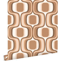 TAPETE Retro-Ornamente 50 x 900 cm - Braun, Papier (50/900cm) - ESTAhome