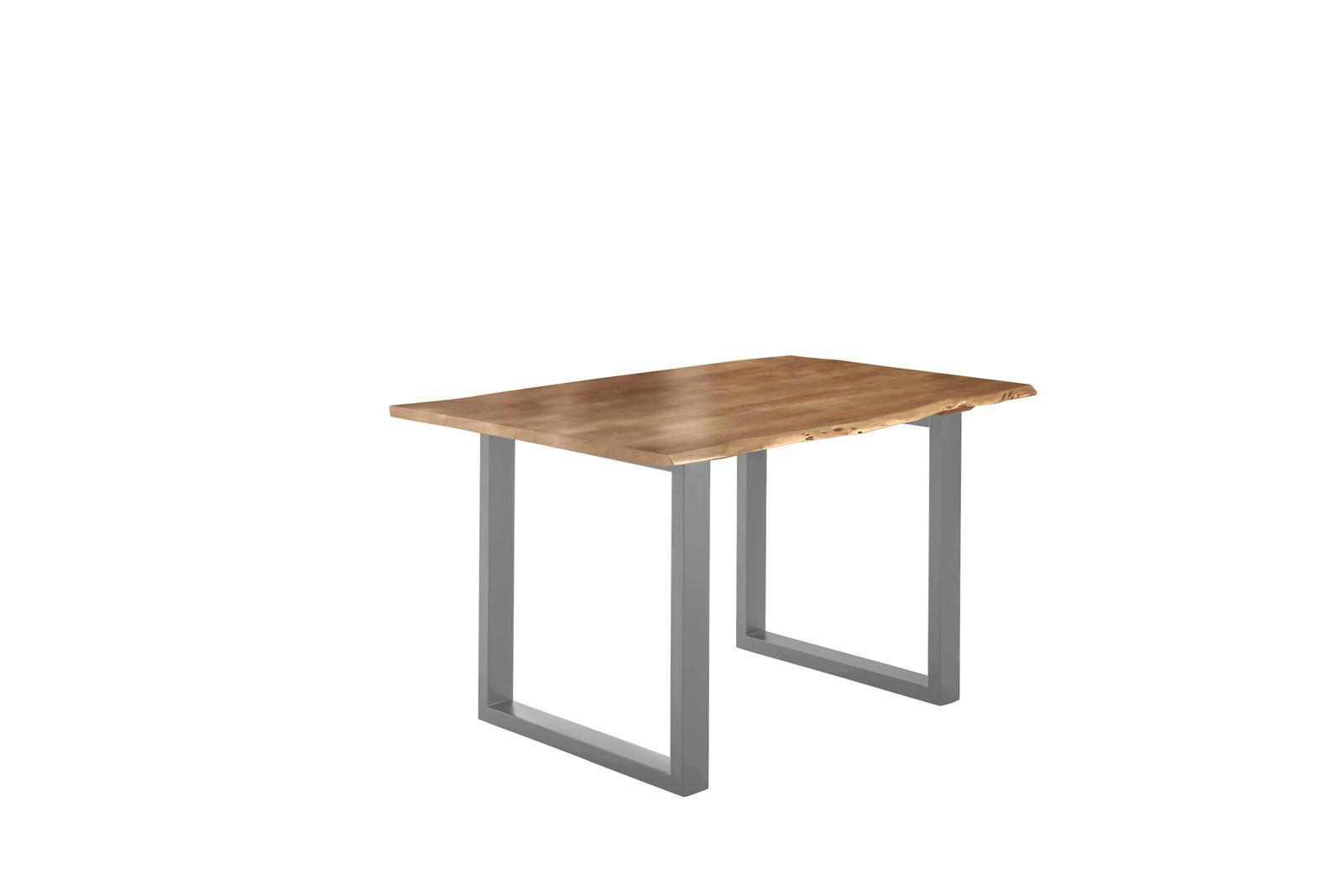ESSTISCH LUBIN - Beige/Silberfarben, Holz/Metall (85/160/77cm) - SAM